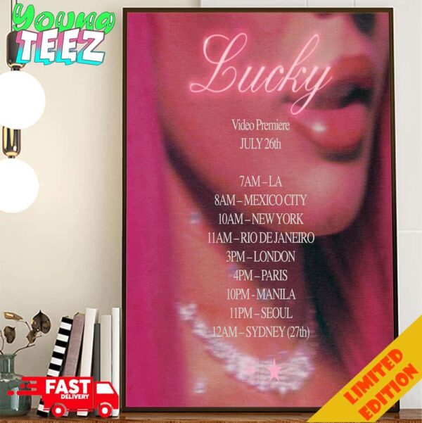 Full Tracklist Album Lucky By Halsey Video Premiere July 26th 2024 Poster Canvas Home Decor