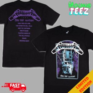 Full Tracklist Album Ride The Lightning Anniversary Tracklist Metallica Unisex Two Sides T-Shirt