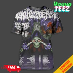 Gatecreeper Arizona Fall Tour 2024 With Frozen Soul And Worm Schedule List Date All Over Print Unisex T-Shirt