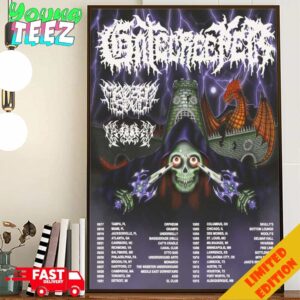 Gatecreeper Arizona Fall Tour 2024 With Frozen Soul And Worm Schedule List Date Poster Canvas Home Decor