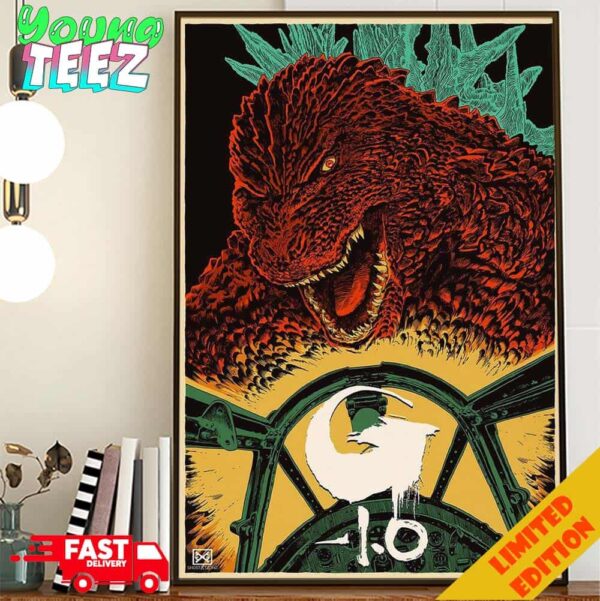 Godzilla Minus One Screen Printed Poster By GhostXGhost Poster Canvas Home Decor