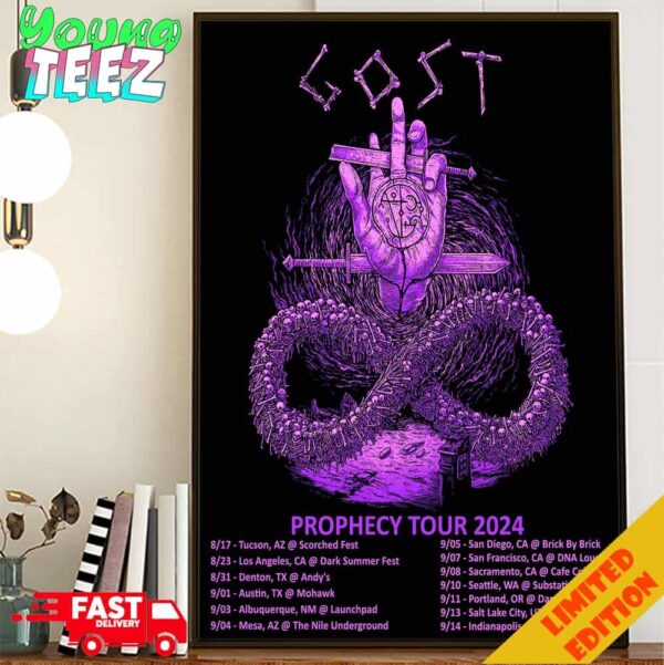 Gost Prophecy Tour 2024 In USA Schedule List Date Poster Canvas Home Decor