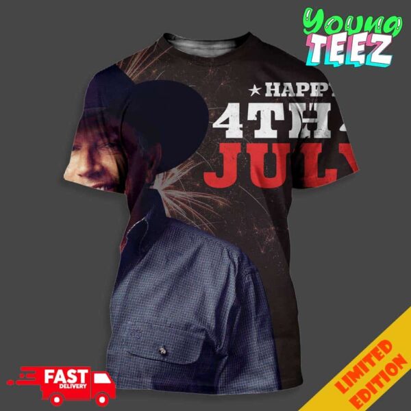 Happy 4th Of July Happy Independence Day George Strait Poster Unisex All Over Print T-Shirt