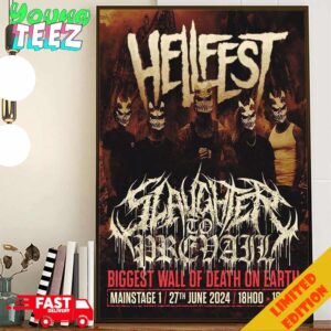 Hellfest Open Air 2024 Slaughter To Prevail Biggest Wall Of Death On Earth Mainstage 1 27 June 2024 Poster Canvas Home Decor