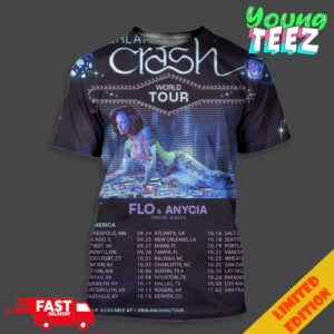 Kehlani Crash World Tour 2024 North America Schedule List Date With Flo And Anycia Unisex 3D T-Shirt