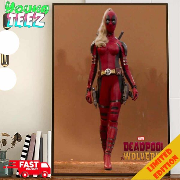 Lady Deadpool In Deadpool And Wolverine Marvel Studios Poster Canvas Home Decor