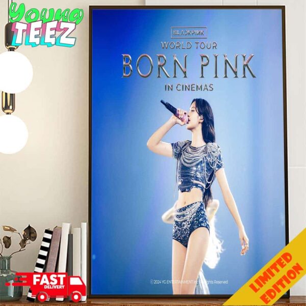 Lisa Poster For Blackpink Born Pink Tour Film 2024 In Cinemas Fan Gift Poster Canvas Home Decor