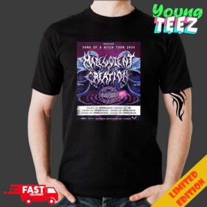 Malevolent Creation Tour 2024 Sons Of A Bitch Schedule List Date In Germany Unisex Merchandise T-Shirt