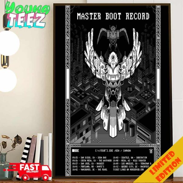 Master Boot Record Tour EXE USA And Canada In 2024 Schedule List Date Poster Canvas Home Decor