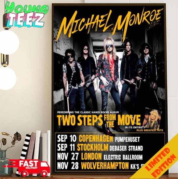 Mechael Monroe Show In 2024 Two Steps From The Move Album Schedule List Date Home Decor Poster Canvas