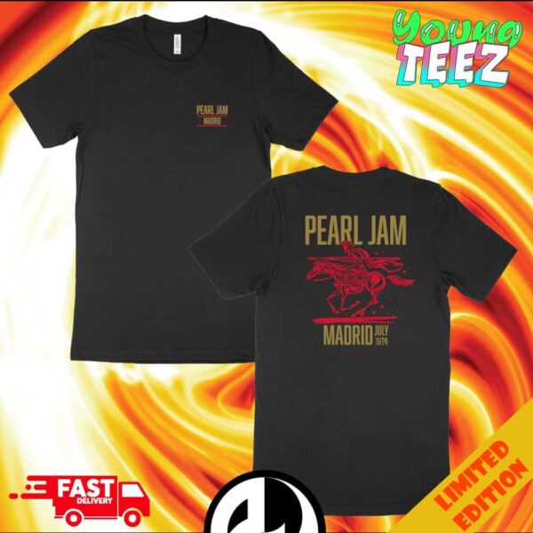 Merchandise Pearl Jam Event Tee Dark Matter Show 2024 In Spain On July 11 At Mad Cool Festival Madrid Unisex Two Sides T-Shirt