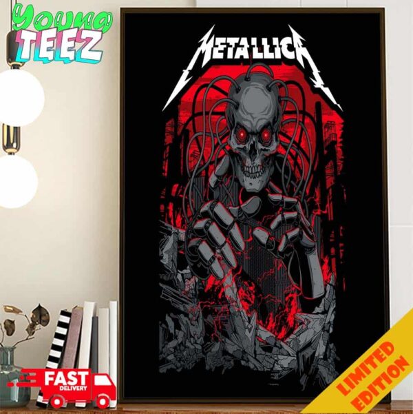 Metallica Artwork Merchanic Version Based On Their Music Video For Spit Out The Bone Home Decor Poster Canvas