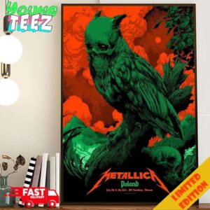 Metallica Part 4 Of 5 From Ken Taylor Art Exclusive At The Warsaw Pop-Up Shop July 5th And 7th M72 World Tour No Repeat Weekend PGE Narodowy Poland Home Decor Poster Canvas