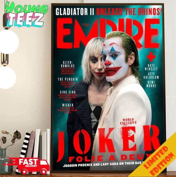 New Look At Joker 2 Folie A Deux Release On September 2024 Empire Poster Canvas Home Decor