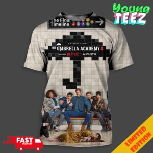 New Poster For The Final Season Of The Umbrella Academy Release Only On Netflix On August 8th 2024 Unisex All Over Print T-Shirt