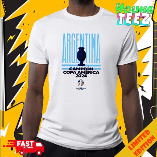 Official Argentina Champions Copa America 2024 Unisex T-Shirt