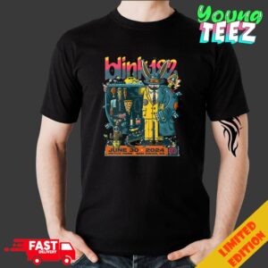 Official Blink-182 Show Poster June 30 2024 Petco Park San Diego CA One More Time Tour Event Poster Unisex Merchandise T-Shirt