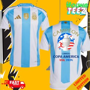 Official Copa America 2024 Argentina Champions Shirt Argentina Copa America 2024 Shirt Copa America 2024 Champions All Over Print T-Shirt