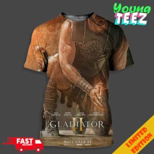 Official First Poster For Gladiator 3 Releasing Only In Theatres On November 22nd 2024 Unisex All Over Print T-Shirt