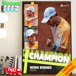 Official Nuno Borges Champion ATP In Bastad 2024 The First After Defeating Nadal In The Final Poster Canvas Home Decor