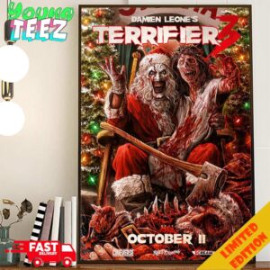 Official Poster For Terrifier 3 Release In Theaters On October 11st 2024 Poster Canvas Home Decor