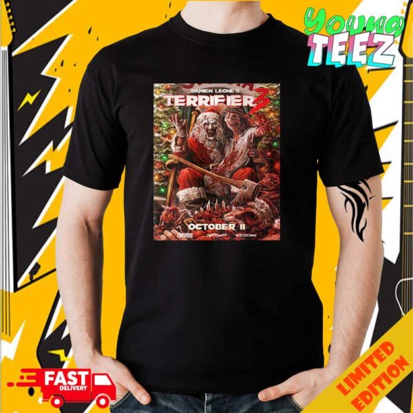 Official Poster For Terrifier 3 Release In Theaters On October 11st 2024 Unisex Merchandise T-Shirt