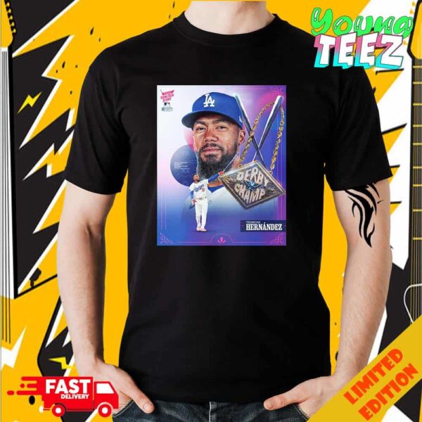 Official Teoscar Hernandez Player Of Dogers Champion Home Run Derby Champion MLB 2024 HRDERBY Unisex Merchandise T-Shirt