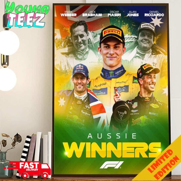 Oscar Piastri Winner Aussie Formula 1 Hungarian GP 2024 Poster Canvas Home Decor