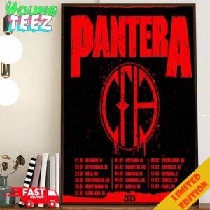 Pantera EU Tour 2025 Schedule List Date Home Decor Poster Canvas