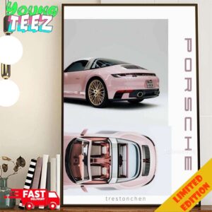 Pink Porsche 911 Trestonchen Dream Car 2024 Poster Canvas Home Decor