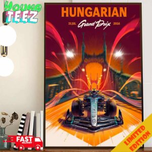 Poster For Hungaruan Grand Prix 2024 With Mercedes AMG Motorsport Formula 1 On July 21 Home Decor Poster Canvas