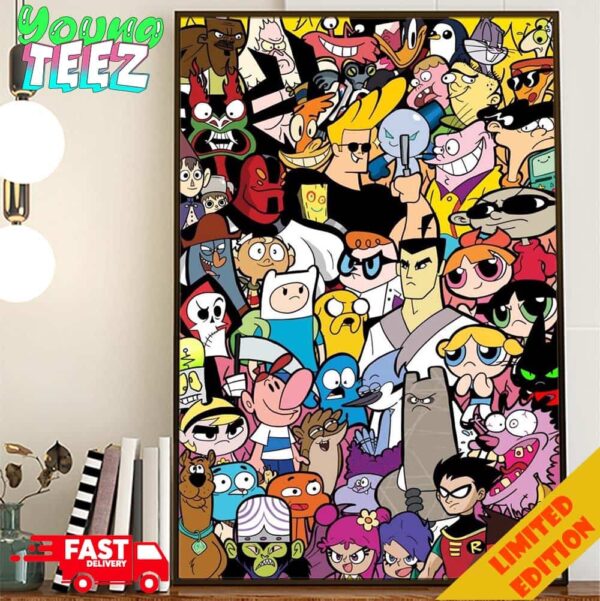 RIP Cartoon Network This Era Was Generational All Charactor And Movie Home Decor Poster Canvas