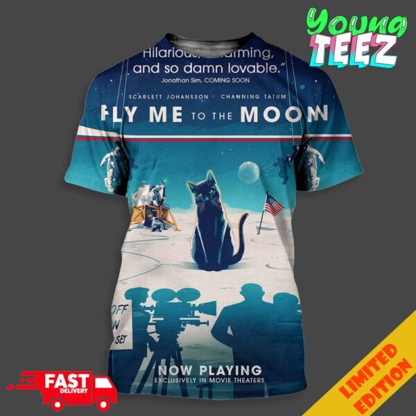 Real Black Cat Energy Fly Me To The Moon Hilarious Charming And So Damn Lovable All Over Print Unisex T-Shirt