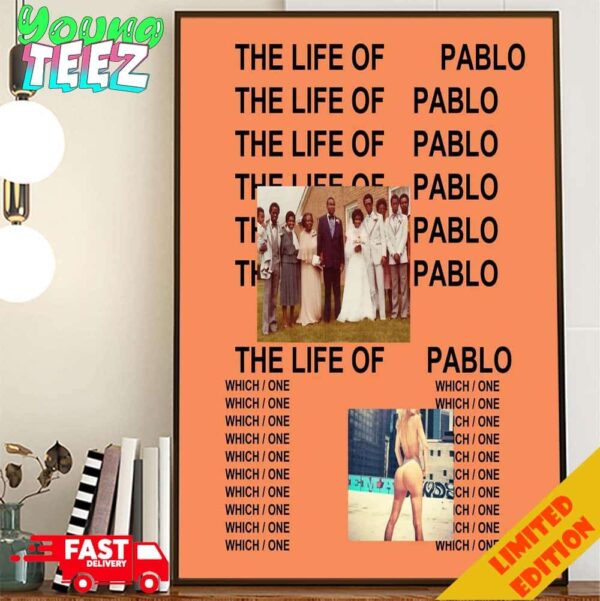 Rolling Stone Names Kanye West The Life Of Pablo The 7th Worst Album Cover Of All Time Poster Canvas Home Decor