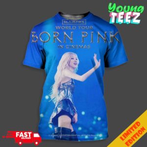 Rose Poster For Blackpink Born Pink Tour Film 2024 In Cinemas Unisex 3D T-Shirt