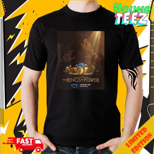 Seven For The Dwarf Lords Hall H At San Diego Comic-Con Approaches This Friday THe Lord Of The Rings The Rings Of Power Unisex Merchandise T-Shirt