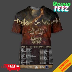 Six Feet Under Revenge Of The Underworld Tour 2025 Schedule List Date All Over Print Unisex T-Shirt