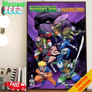 Teenage Mutant Ninja Tutles x Naruto Comic Crossover Poster Not Final Art Poster Canvas Home Decor