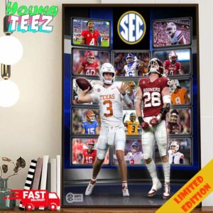 Texas Longhorns Vs Oklahoma Sooners Cotton Bowl On October 12 2024 Southeastern Conference Standings Home Decor Poster Canvas