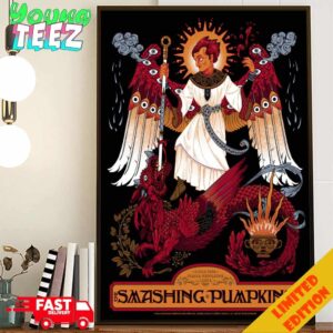 The Smashing Pumpkins At Lucca Piazza Napoleone July 6th 2024 Concert Poster By Peter Diamond Poster Canvas Home Decor