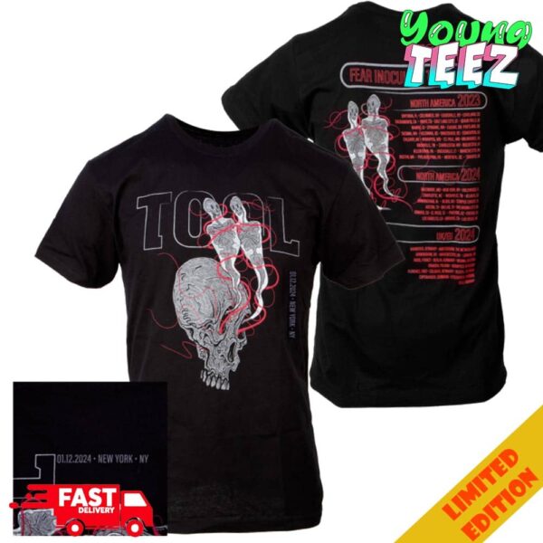 Tool Effing Tool Winter Tour 2024 At New York Merchandise Two Sides T-Shirt