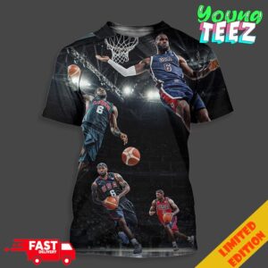 USA Wins Their Paris Olympics 2024 Opener Basketball LeBron James Iconic Moment Olympic Bron Is Special Unisex 3D T-Shirt