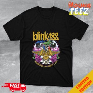 Artwork For Last Nights Blink-182 Show In Indianapolis IN August 2 2024 One More Time Tour Merchandise Indycar T-Shirt