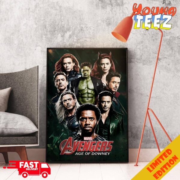 Avengers Age Of Downey Funny Robert Downey Jr Is In Every Characters Home Decor Poster Canvas