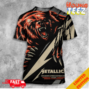 Exclusive Pop-Up Shop Poster For M72 Chicago Metallica North American Tour 2024 August 8 No Repeat Weekend Soilder Field All Over Print T-Shirt