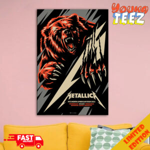 Exclusive Pop-Up Shop Poster For M72 Chicago Metallica North American Tour 2024 August 8 No Repeat Weekend Soilder Field Home Decorations Poster Canvas