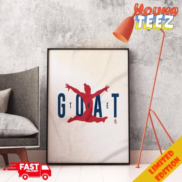 Gold For The GOAT Simone Biles Gymnastics Women’s All-Around Olympic Games Paris 2024 Team USA GOAT Logo By Athlete Logos Home Decor Poster Canvas