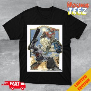 Transformers One Poster Optimus Prime vs Megatron Art By Dustin Weaver T-Shirt